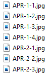 a list of properly formatted file names