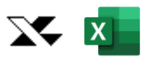 an image with the earliest Excel logo, and the latest